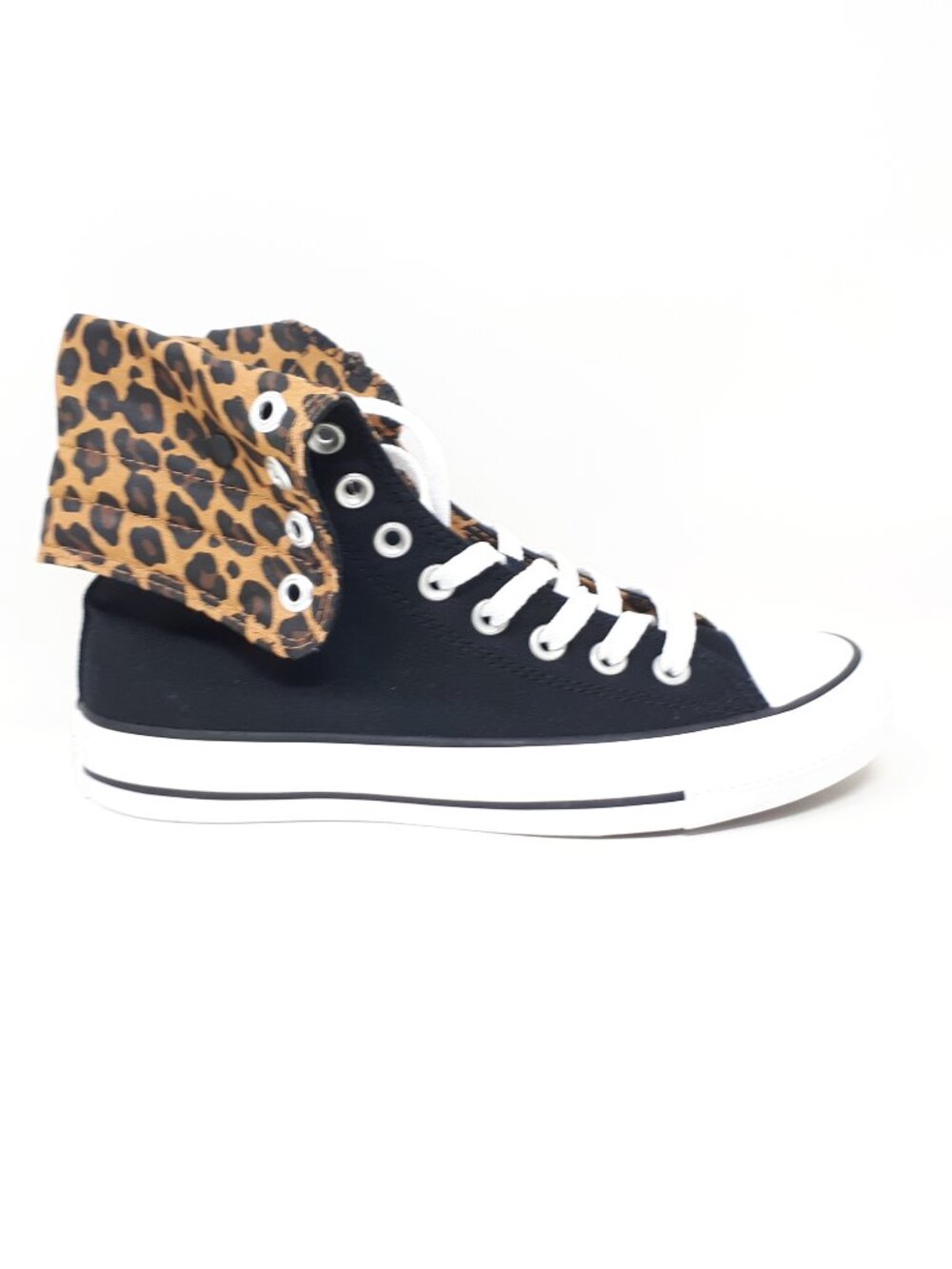 Converse Chuck Taylor All Star High Roll Down Black Womens 7 US Shoe Sneaker NEW